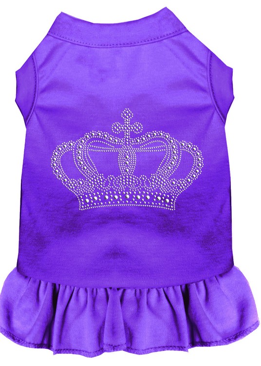 Rhinestone Crown Dress Purple XS